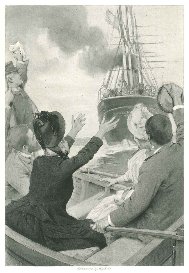 Dessin reproduit dans Guy de Maupassant, <i>Pierre et Jean</i>, illustré par Ernest DUEZ et Albert LYNCH, Paris, Bousson, Valadon et Cie, 1888, p. et 163