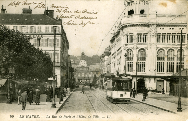La rue de Paris vers 1900, carte postale